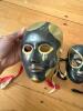 Pair Black and Gold Brass Masks - 3