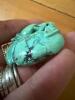 Large Carved Turquoise Decorative Pendant - 5
