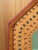 Leather-Trimmed Decorative Mirror with Tooled Heart Design - 3