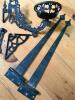 Assorted Cast Iron Hardware, Hinges and Ornate Wall Brackets - 3