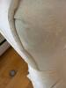 Damask Fabric Upholstered Armchair w/Toss Pillow - 18