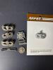 Sterling Silver & Plastic U.S. Paratrooper Badges, Rifle Medal, and Catholic Medal