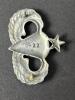 Sterling Silver & Plastic U.S. Paratrooper Badges, Rifle Medal, and Catholic Medal - 11