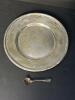 Sterling Presentation Plate and Tiny Sterling Spoon - 69.2 Grams