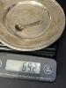 Sterling Presentation Plate and Tiny Sterling Spoon - 69.2 Grams - 9
