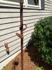 Metal Garden Sculpture Flower With Glass Centerpiece - 3