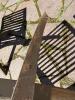 Wooden Outdoor Slat-Back Bench and Folding Chairs - 4