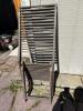 Wooden Outdoor Slat-Back Bench and Folding Chairs - 6