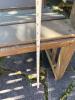 Wooden Outdoor Slat-Back Bench and Folding Chairs - 11