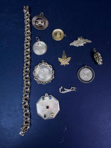 14K Gold Charm Bracelet with 14K Charms