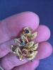 Pair Italian Floral-Form Clip Earrings, Marked K18 - 3