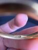 14K Gold Band and 14K Filigree Ring with Black Stone - 7