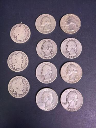Barber and Washington Silver Quarters, Early to Mid 20th Century