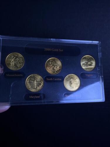 2000 Gold Layered State Quarter Collection Set