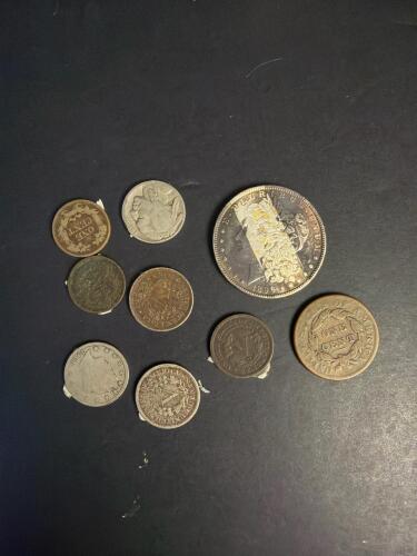 Assorted U.S. Morgan Dollar, Liberty Nickels, Buffalo Nickel, Large Cent