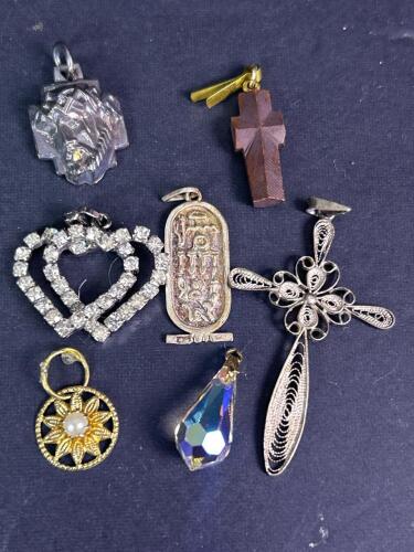 Assorted Vintage and Costume Jewelry Pendants and Charms