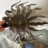 Metal Sun Face Wall Hanging with Tealight Candle Holder - 4