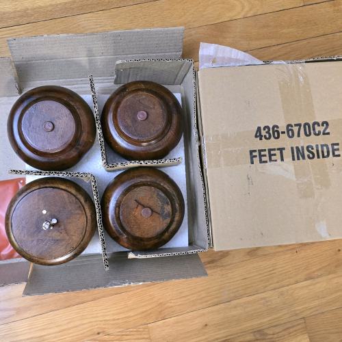 Set of 4 Wood Furniture Bun Feet