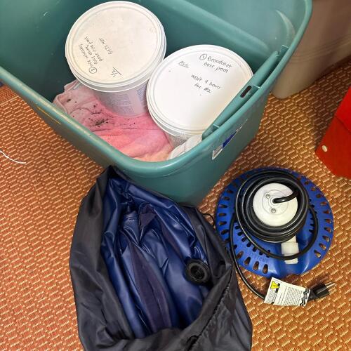 Pool Cover Pump & Pool Chemicals Lot