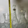 Circle Geometrix Trifle Bowl & 2 Pressed Glass Decanters - 9
