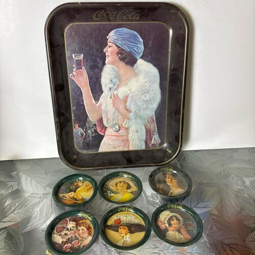 Vintage Coca-Cola Tray & 6 Coasters