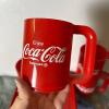 Set of 4 Coca-Cola Am Pro Red Plastic Mugs & Snack Trays - 2