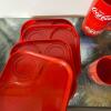 Set of 4 Coca-Cola Am Pro Red Plastic Mugs & Snack Trays - 4