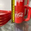 Set of 4 Coca-Cola Am Pro Red Plastic Mugs & Snack Trays - 6