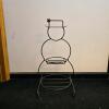 Metal Snowman-Form Plant Stand