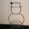 Metal Snowman-Form Plant Stand - 2