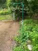 Outdoor Wind Chime with 5-Foot Teal Shepherd&rsquo;s Hook