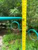 Outdoor Wind Chime with 5-Foot Teal Shepherd&rsquo;s Hook - 6