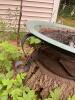 Extra Large Copper Green Patina Bird Bath with Wrought Iron Stand - 2