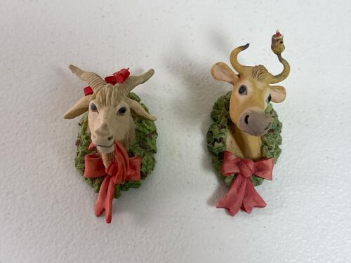 Lowell Davis Christmas Animal Ornament Pair by Schmid
