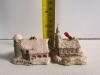 Pair Lowell Davis Snow Village House and Church Ornaments - 2