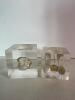 Lucite Display Cubes with Embedded Coins and Shells