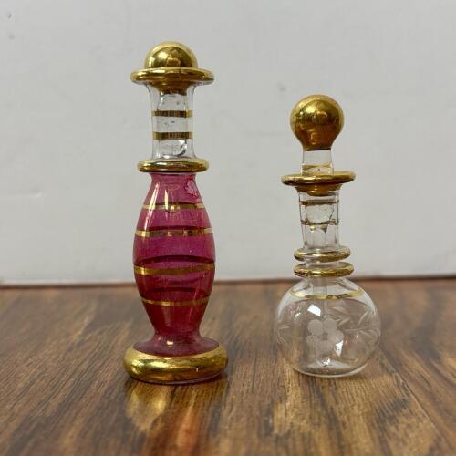 Pair of Miniature Glass Perfume Bottles