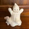 Ceramic Ghost Figurine With Mouse
