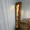 Lighted Glass Curio Cabinet With Brass Pulls - 3