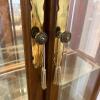 Lighted Glass Curio Cabinet With Brass Pulls - 6