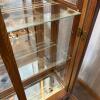 Lighted Glass Curio Cabinet With Brass Pulls - 8