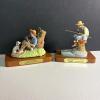 Pair of Coca-Cola Limited Edition Figurines "The Barefoot Boy" and "Out Fishin'"