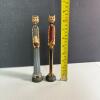 Pair of Painted Wooden Folk Art Cat Figurines - 6