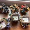 Eight Lena Liu Basket Bouquets Collection Musical Figurines - 4
