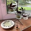 Decorative Home Accent Lot with Yankee Candle Dish, Candle Holder and Figurine