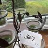 Decorative Home Accent Lot with Yankee Candle Dish, Candle Holder and Figurine - 8