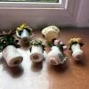 Collection of Six Tiny Ceramic Floral Arrangements - 4