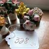 Collection of Six Tiny Ceramic Floral Arrangements - 12