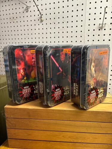 Vintage Star Wars Episode I Topps Widevision Trading Card Tins