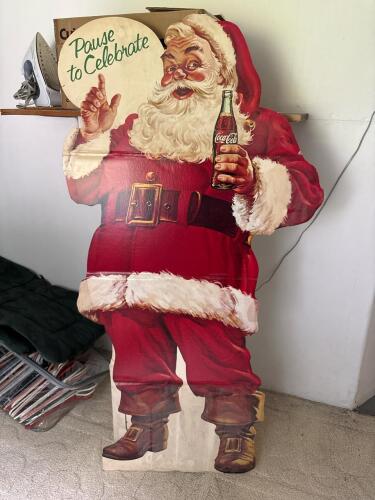 Vintage Coca-Cola Santa Claus Cardboard Standee